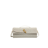 Bolsa Clutch Trançada Camurça Paige
