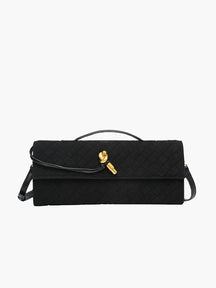 Bolsa Clutch Trançada Camurça Paige