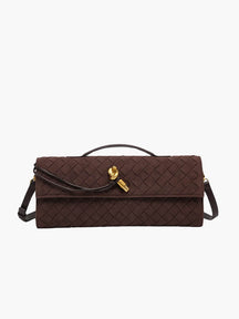 Bolsa Clutch Trançada Camurça Paige