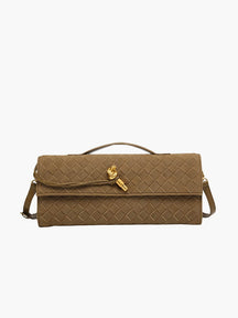 Bolsa Clutch Trançada Camurça Paige